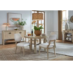 Sunset Cove White Upholstered Side Chair Set of 2