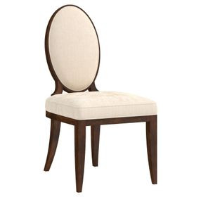 Boulevard Beige and Auburn Upholstered Side Chair