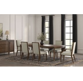 Eave Brown Extendable Oval Dining Room Set
