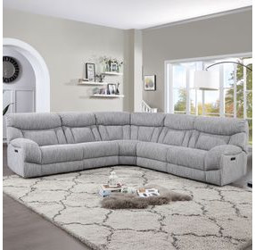 Park City Gray 5 Piece Power Reclining Sectional