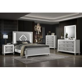 Stardust Upholstered Panel Bedroom Set with LED