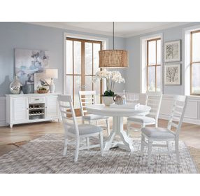 Charleston White Dove 66" Extendable Oval Dining Table