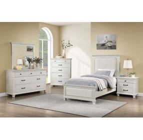 Silver Sands Gray Youth Upholstered Panel Bedroom Set