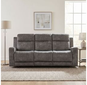 Yates Brownish Gray Double 80" Reclining Sofa