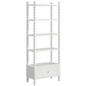 Haven Warm White Etagere with 4 Shelves