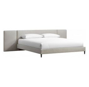 Zest Light Gray Upholstered Wall Panel Bedroom Set