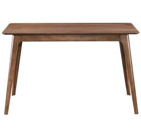 Oscar Walnut and Gray 59" Rectangular Counter Height Dining Set with 4 Cushion Chairs