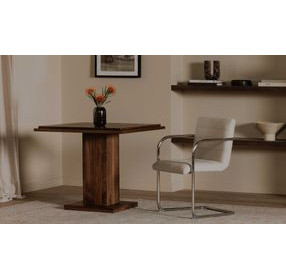 Pedro Beige Performance Fabric Upholstered Dining Chair Set of 2