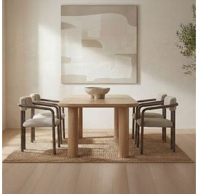 Cassidy Beige and Brown Performance Fabric Upholstered Dining Chair