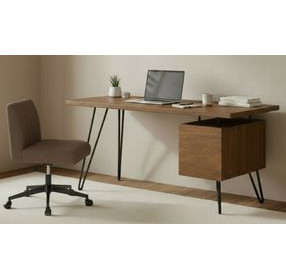 Sally Light Brown Performance Fabric Upholstered Office Chair