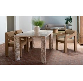 Elise Ochre Performance Fabric Upholstered Dining Chair