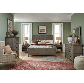 Claremont Smokey Taupe 6 Drawer Dresser with Rectangular Mirror