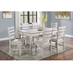 Echo White Rectangular Drawer Dining Room Set