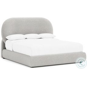 Monolith Gray Performance Fabric King Upholstered Panel Bed