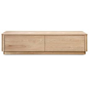 Round Off Natural Oak Rectangular Coffee Table