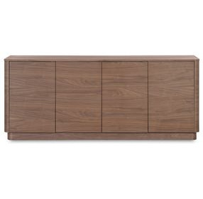 Round Off Walnut 4 Door Sideboard