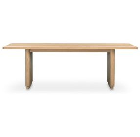 Round Off Natural Oak 88" Rectangular Dining Table