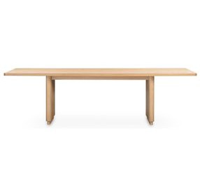 Round Off Natural Oak 104" Rectangular Dining Table