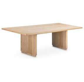 Round Off Natural Oak 104" Rectangular Dining Table