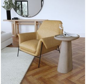 Ambroise Brown Leather Club Chair