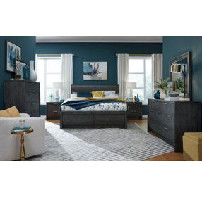 Kinsley Black Heron 7 Drawer Dresser with Portrait Mirror