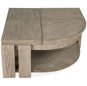 Conrad Stone Harbor Gray Free Form Lift Top Cocktail Table