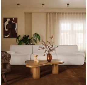 Zenith Cream Upcycled Fabric Modular Sofa