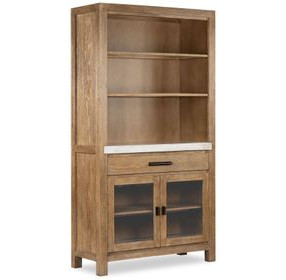Plum Creek Sierra Brown 2 Glass Door Display Cabinet with LED