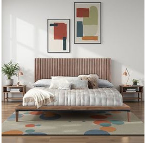 Tranquility Walnut Queen Platform Bed