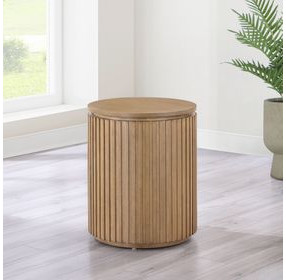 Colvin Toffee Round End Table