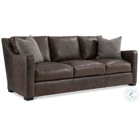 Ventura Brown Leather 86" Sofa