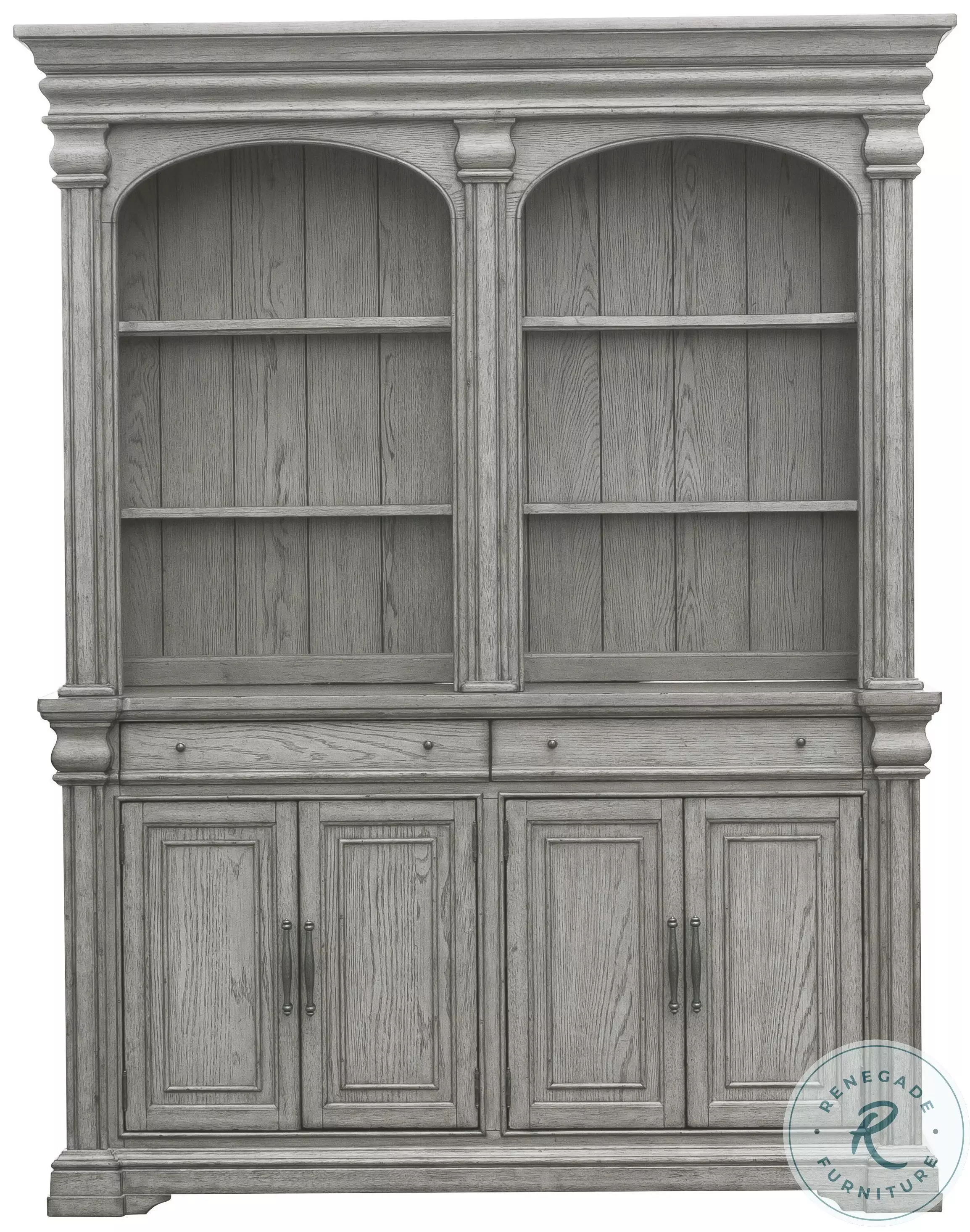 Madison Ridge Gray Server With Hutch From Pulaski | Coleman Furniture