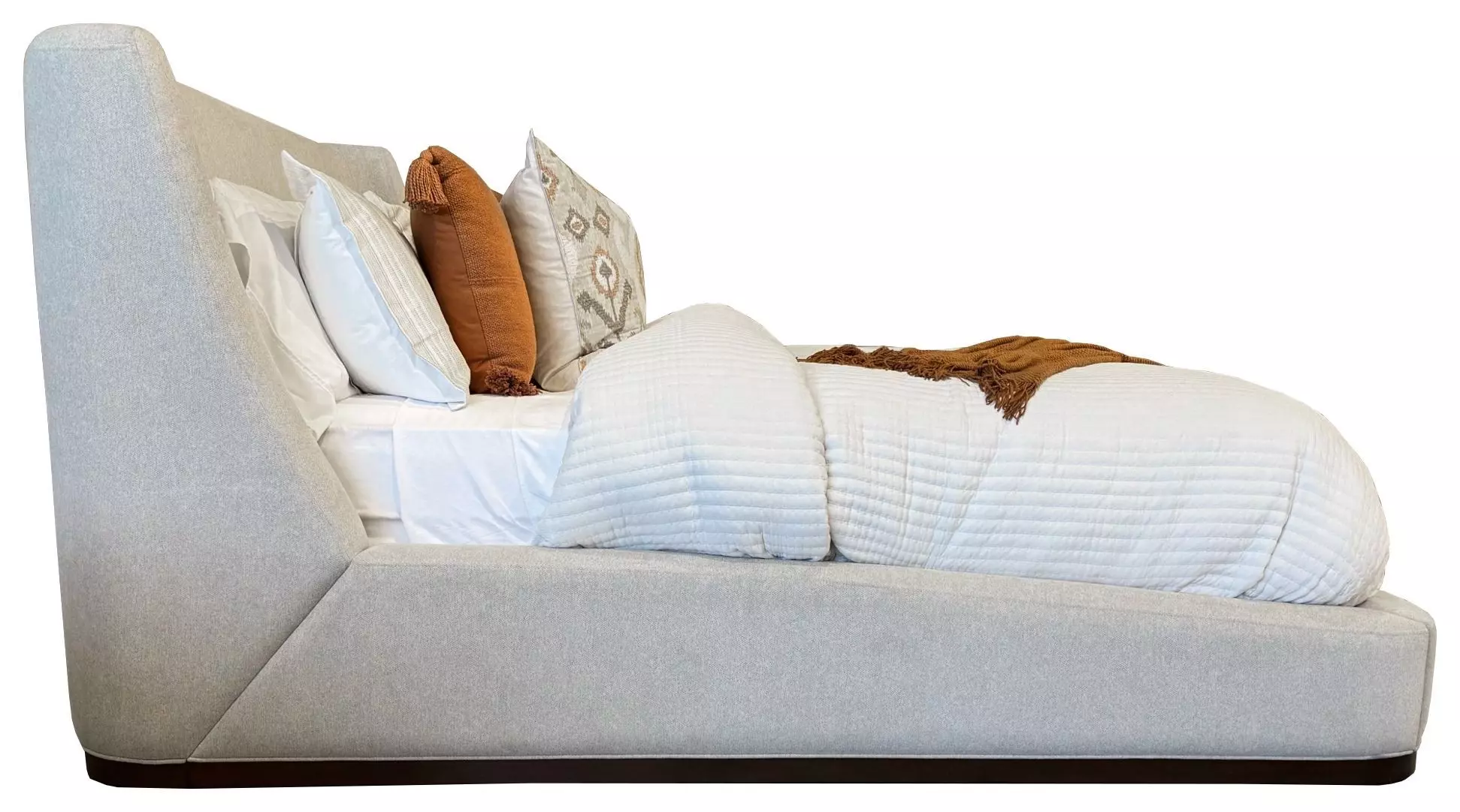 Sofia Blanched Almond Upholstered King Panel Bed From Parker