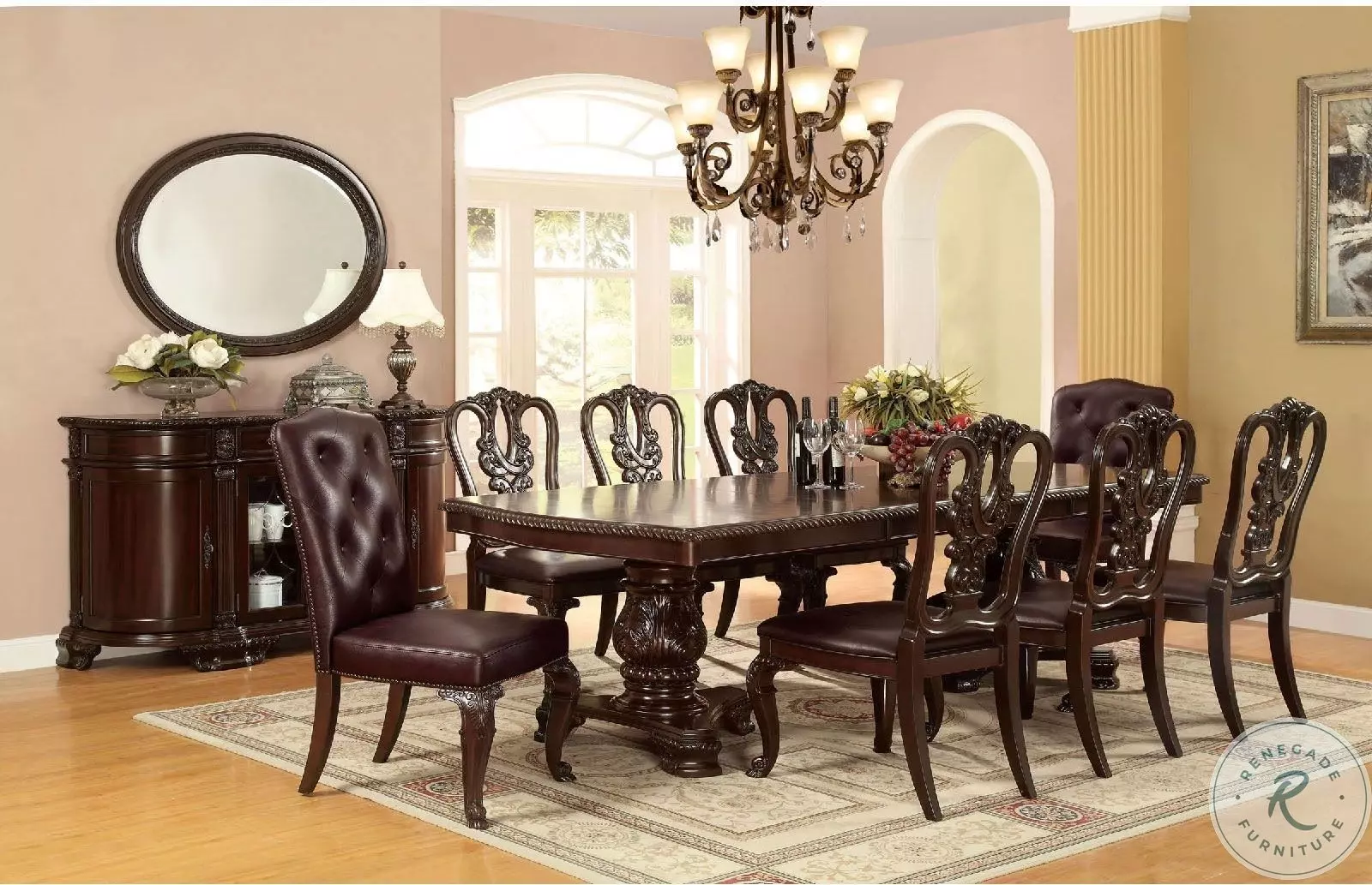 Bellagio Brown Cherry Server from Furniture of America (CM3319SV
