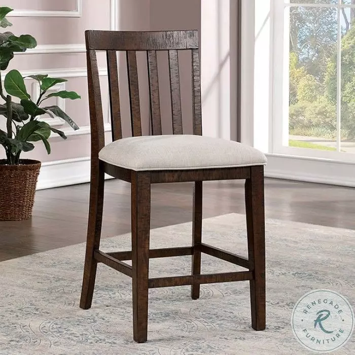 Fredonia Beige Counter Height Chair Set Of 2 From Furniture of America Coleman Furniture