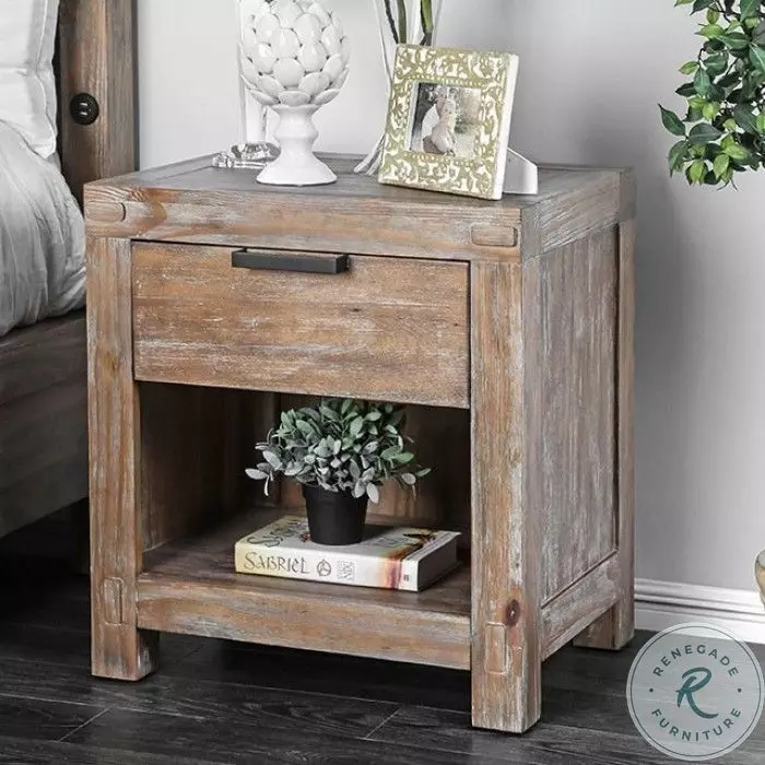 Wynton Weathered Light Oak Nightstand
