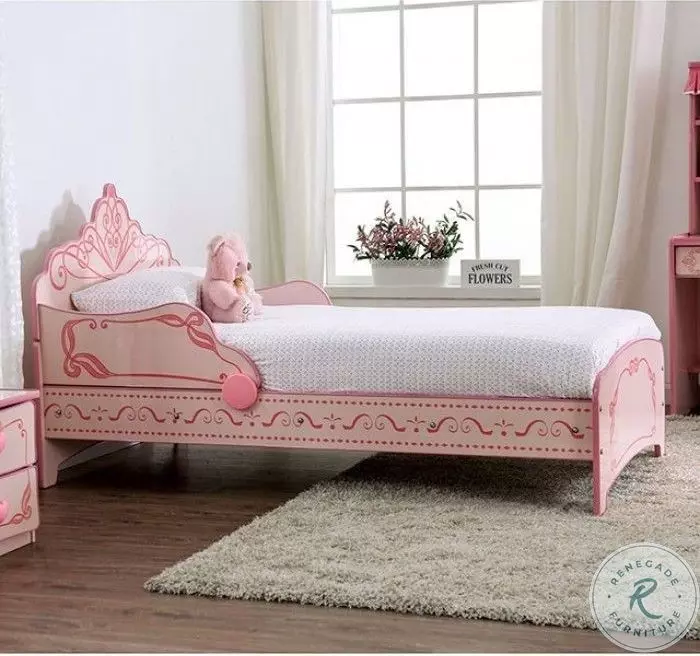 Pink twin size bed hotsell