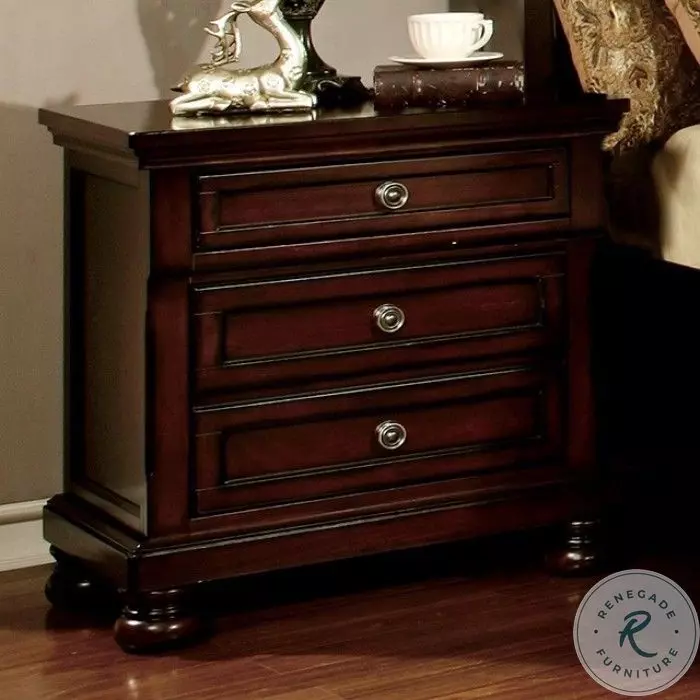 Northville Dark Cherry Night Stand from Furniture of America CM7682N Coleman Furniture