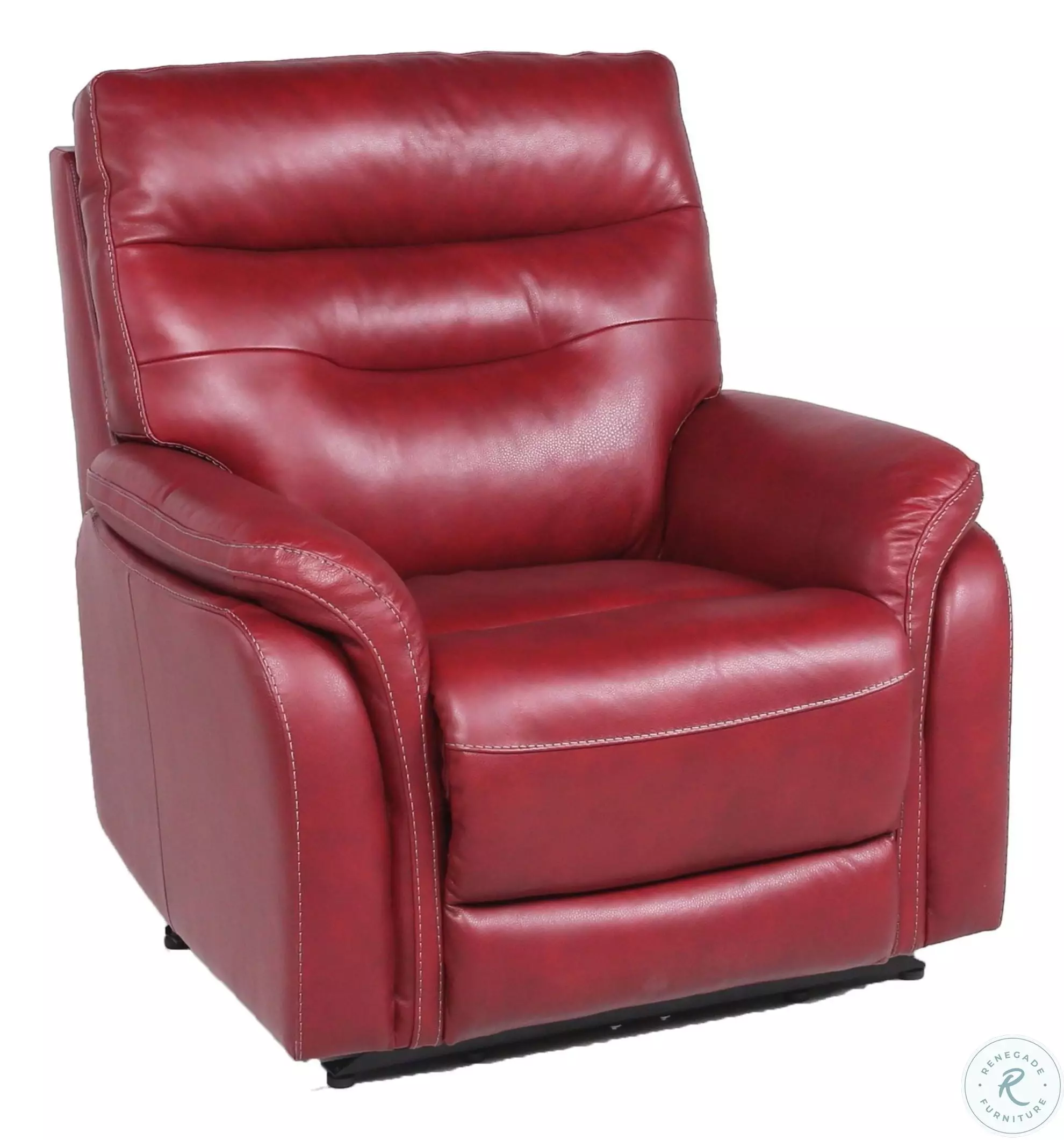 Modern red leather recliner discount
