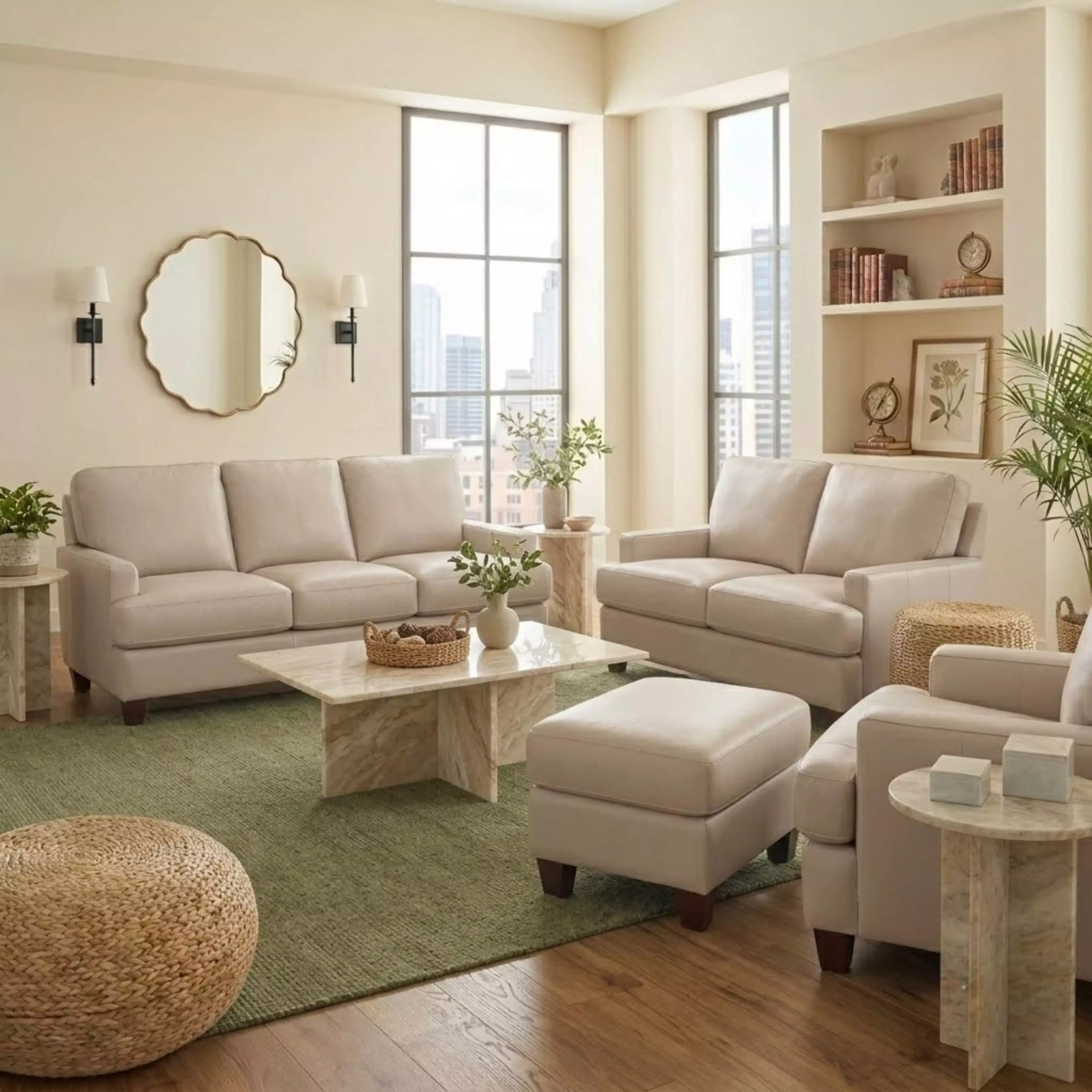 Millbrook Savino Taupe Leather Chair from Leather Italia | Coleman