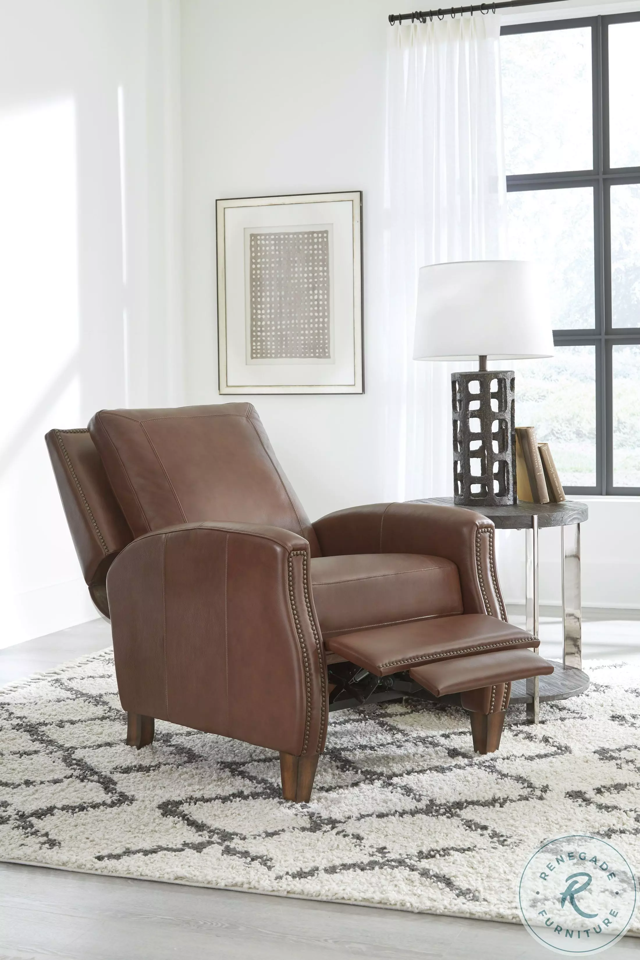Hollis Chestnut Charm Leather Power Recliner From Golden Crest