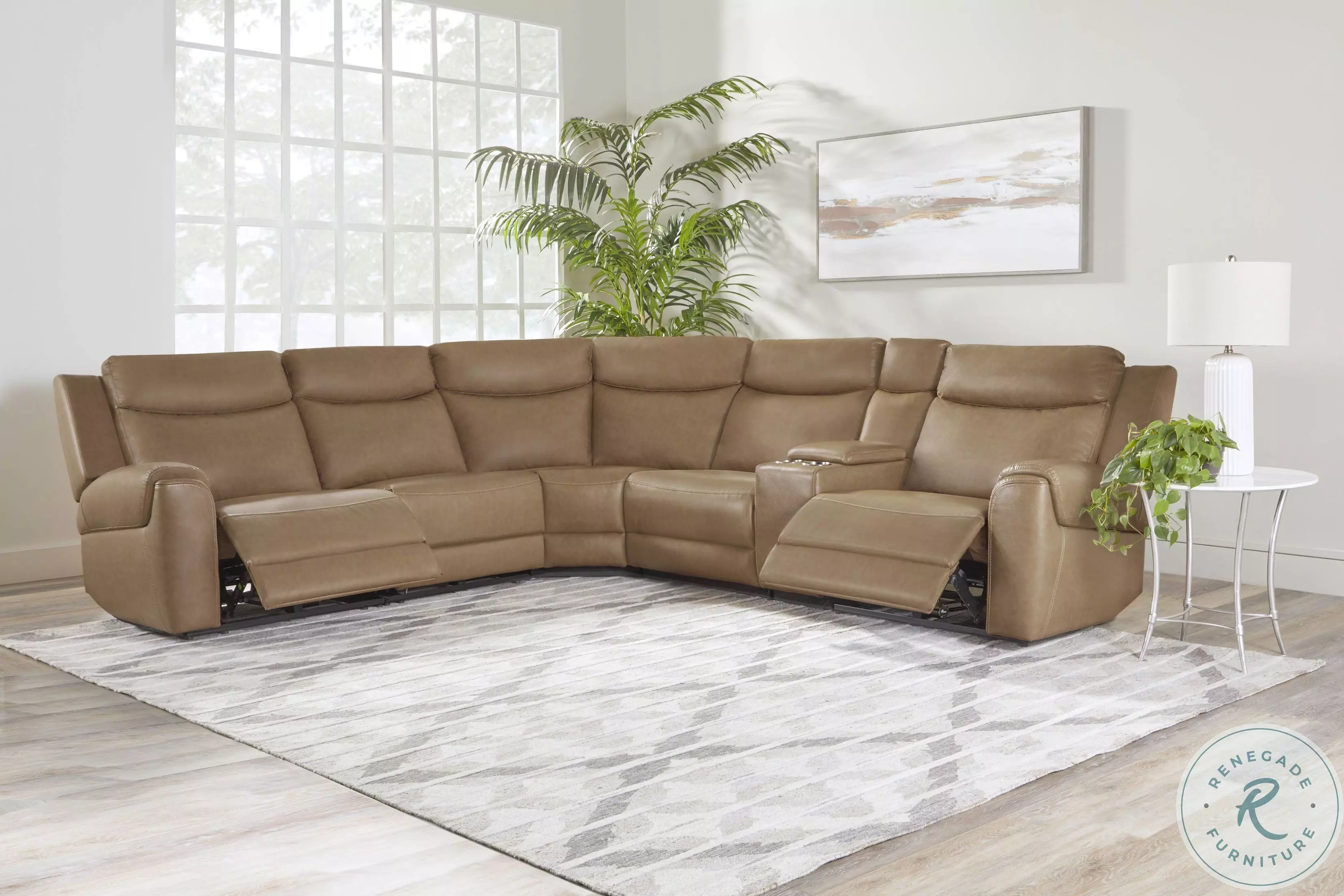 Momentum Cashew Modular Power Reclining Sectional from Parker