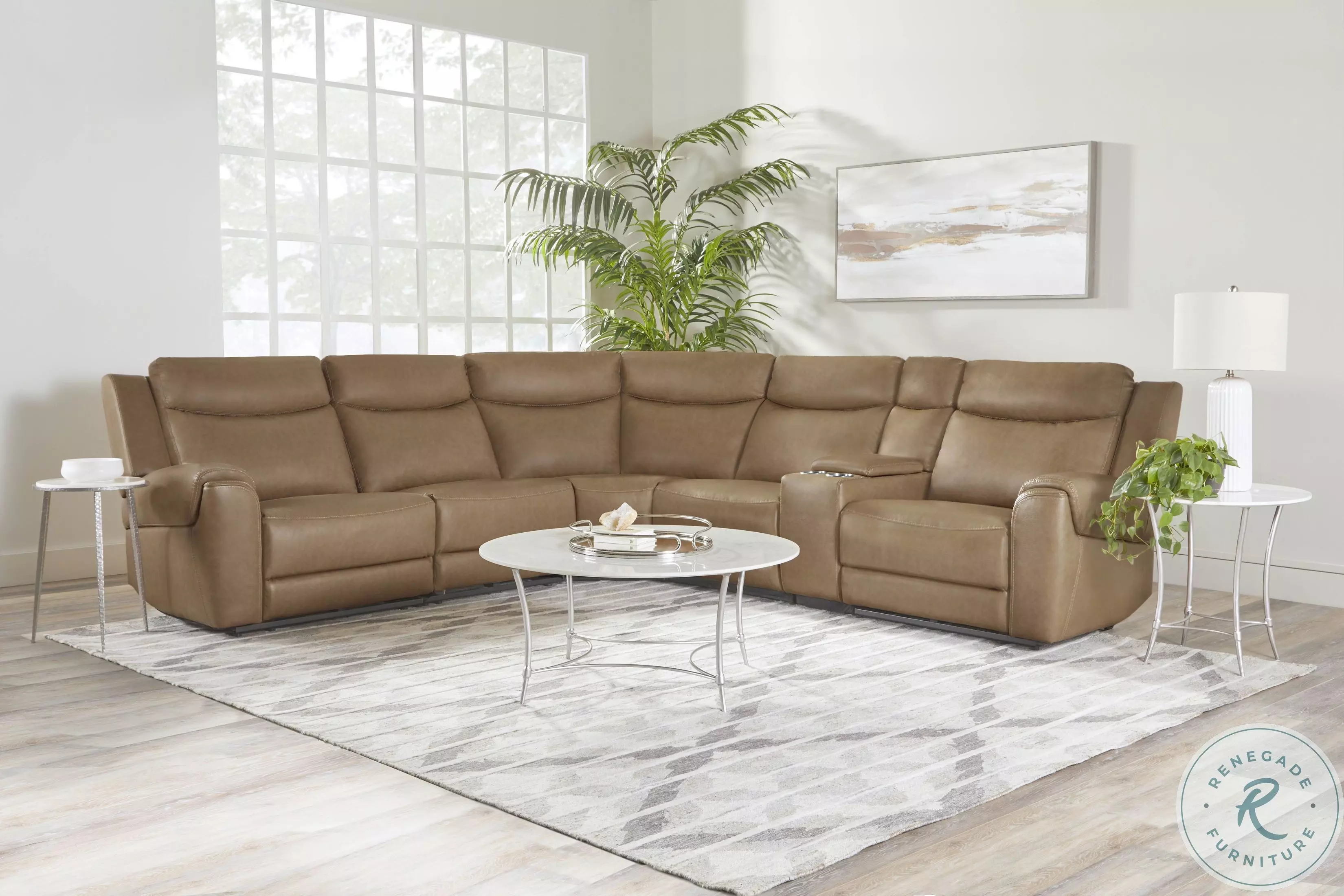 Momentum Cashew Modular Power Reclining Sectional from Parker