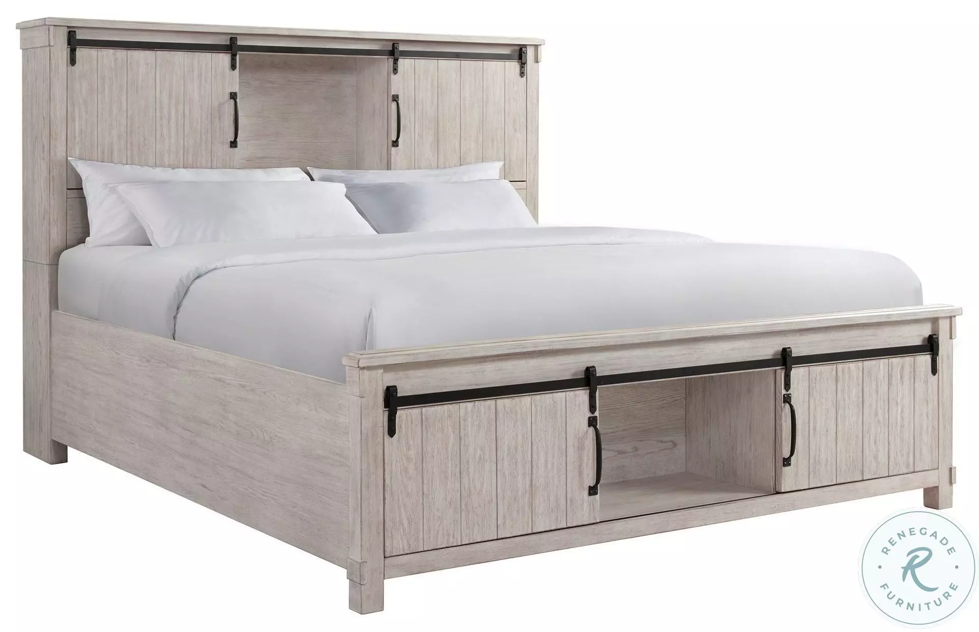 White king platform bed with storage hotsell