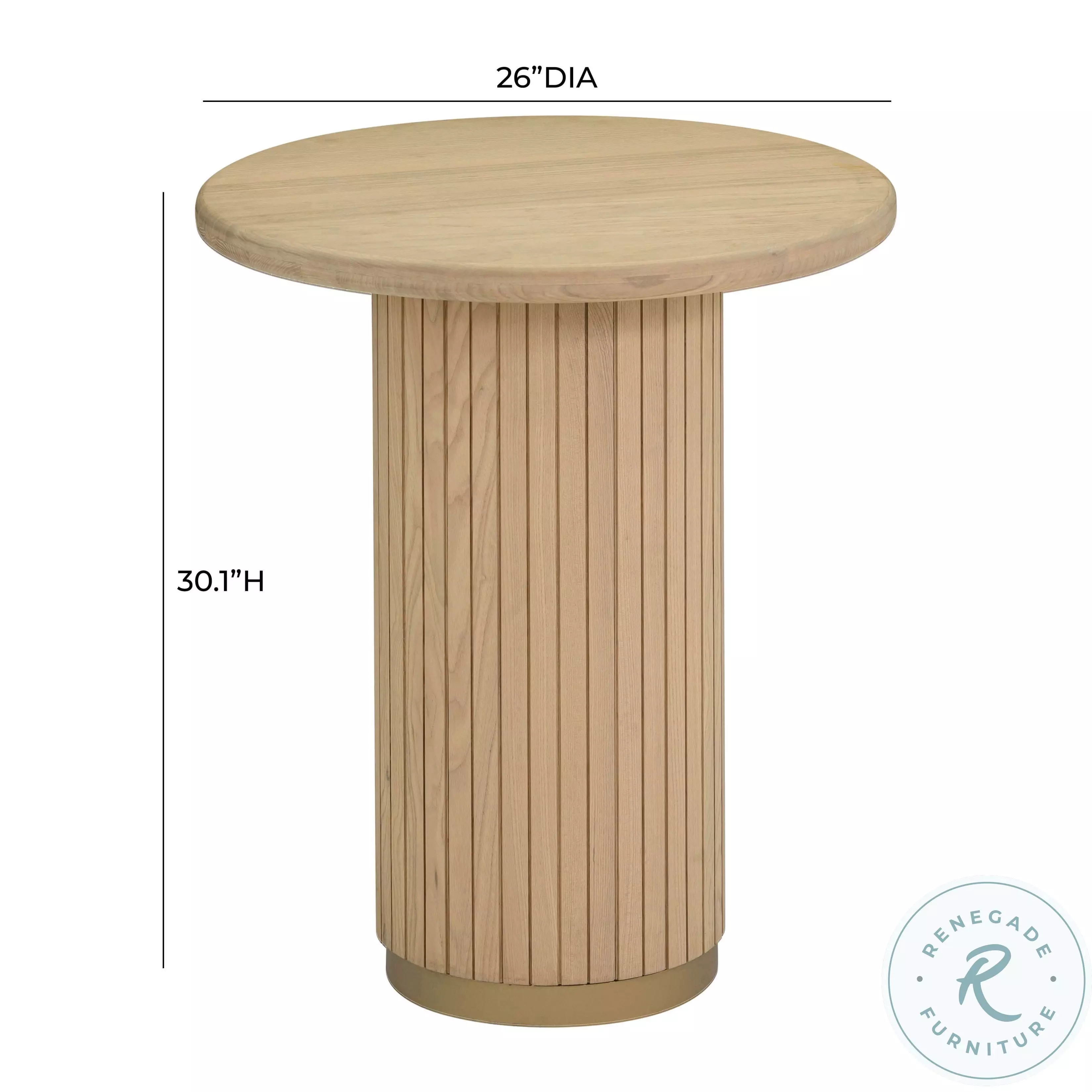 Chelsea Natural Ash Wood Entry Table From TOV | Coleman Furniture