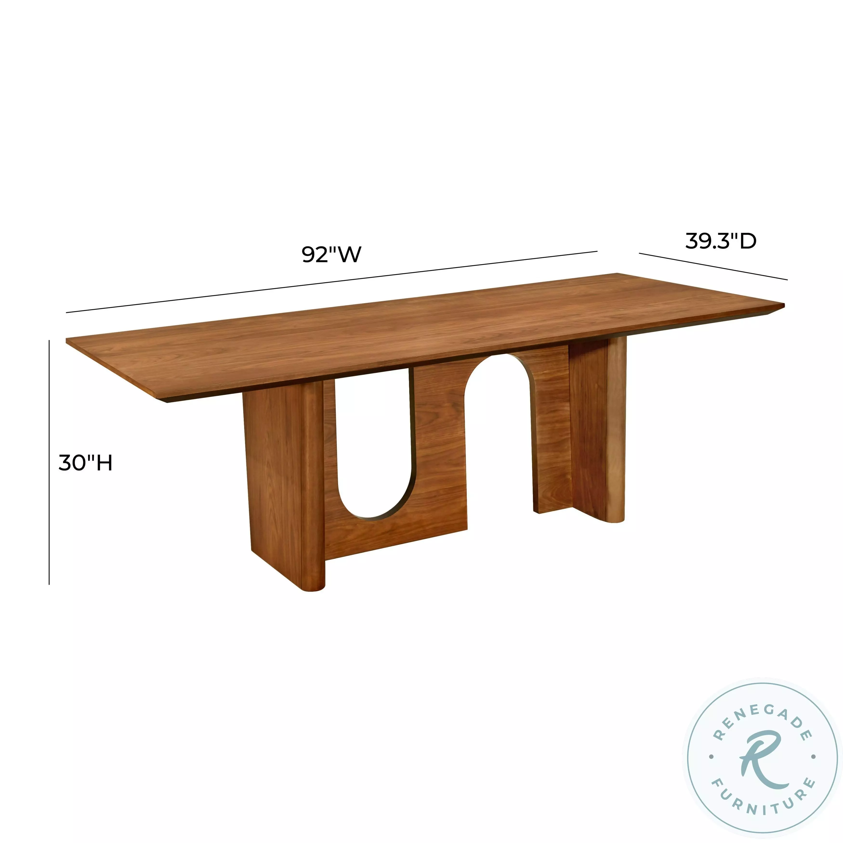 Satra Walnut Rectangular Dining Table From TOV | Coleman Furniture