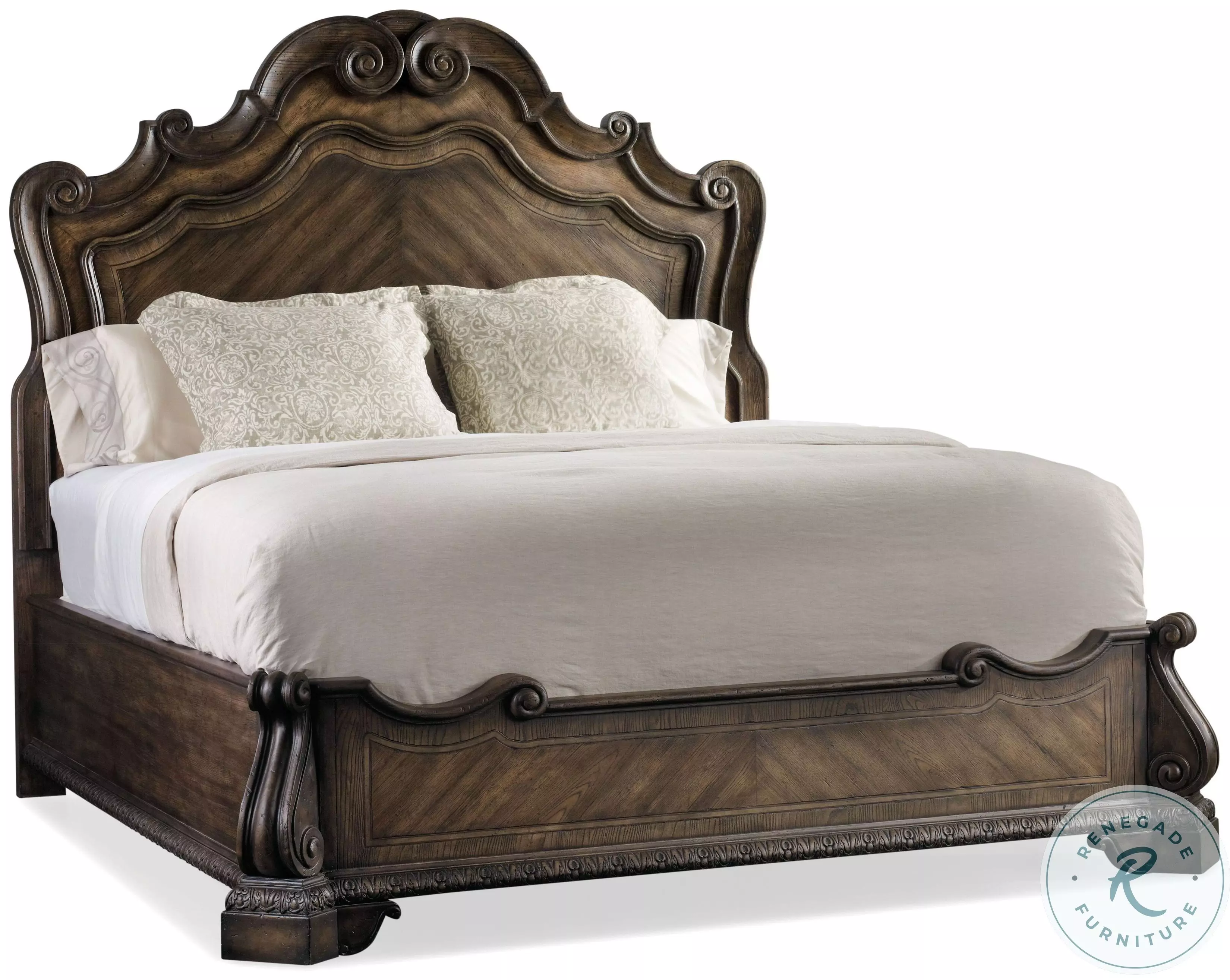 Rhapsody Brown King Panel Bed from Hooker | Coleman Furniture
